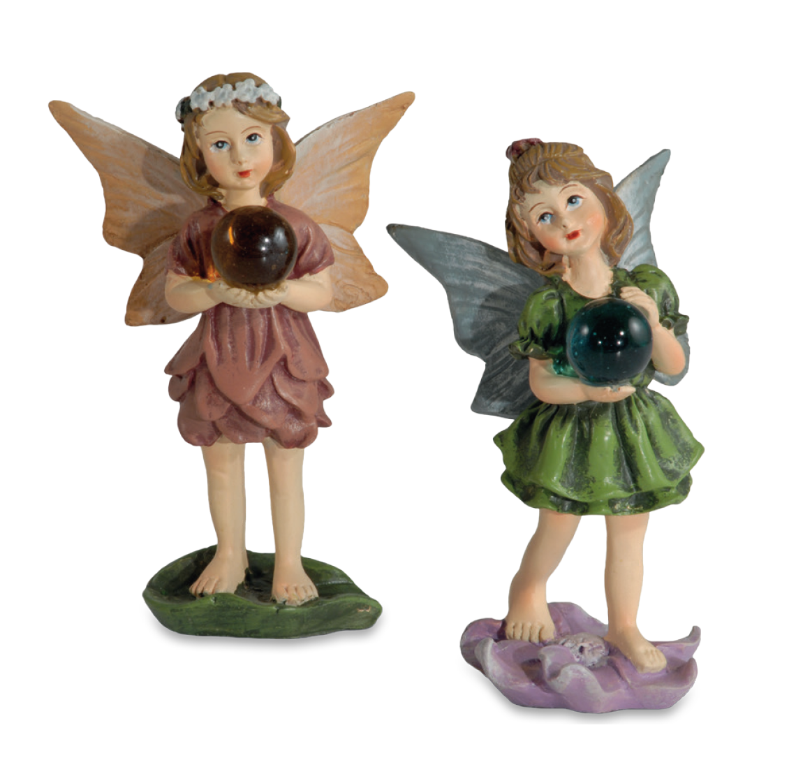 Garden Fairy con sfera, 12 cm, 4 pezzi