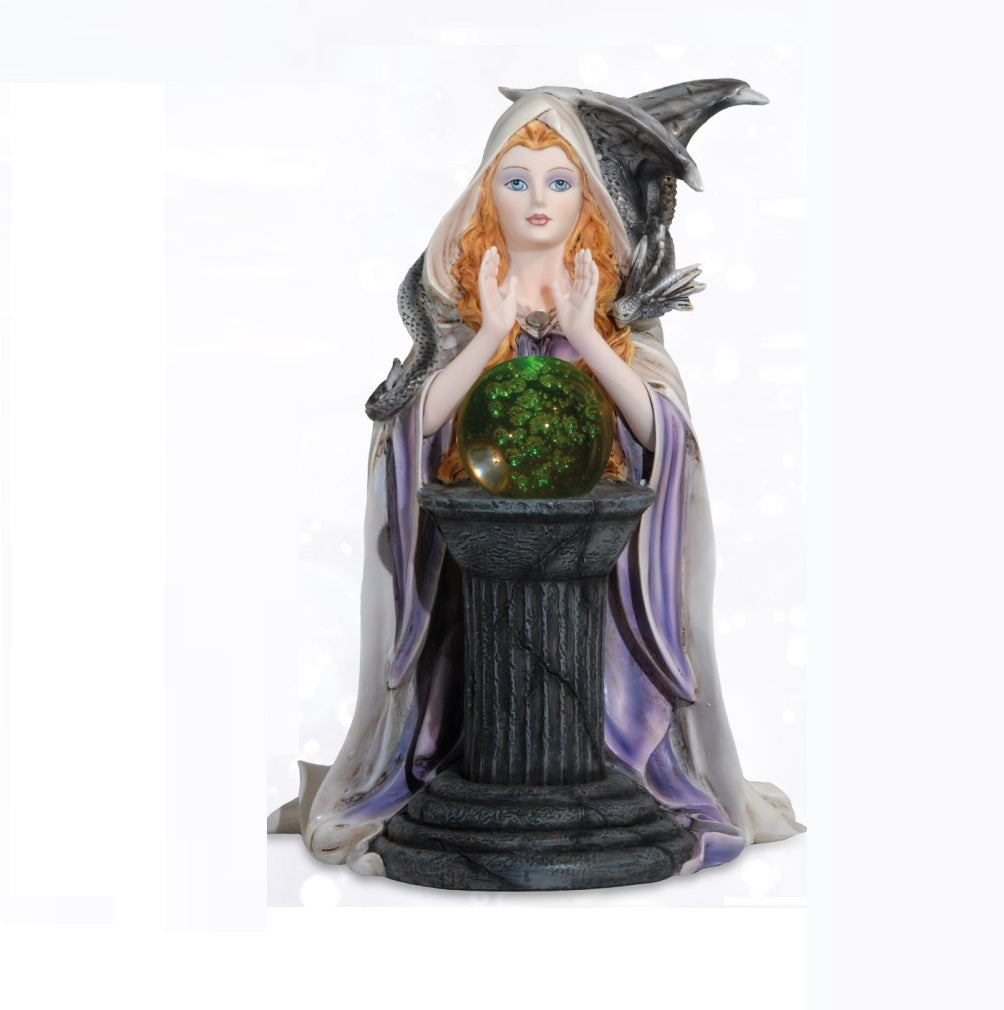 Strega JADIS led sfera di cristallo, 26cm, Witches