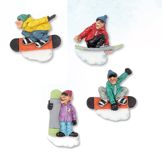 Funny calamita Snowboard, 12 pezzi (3x4)