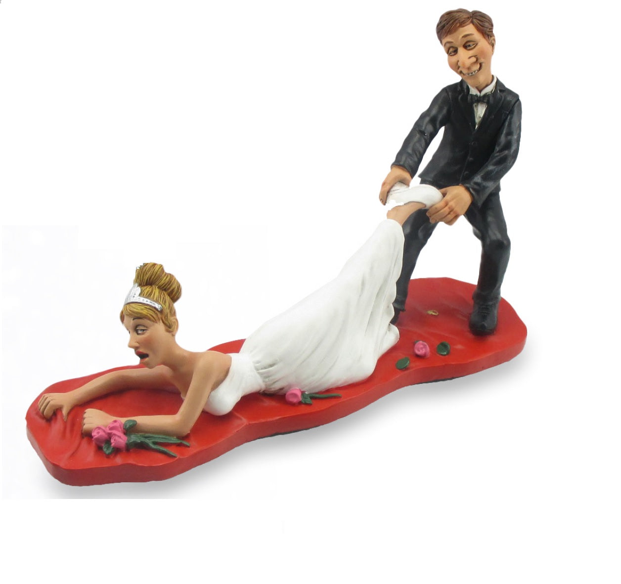 Figura Matrimonio Sposo trascina la Sposa, 14cm, Funny Jobs