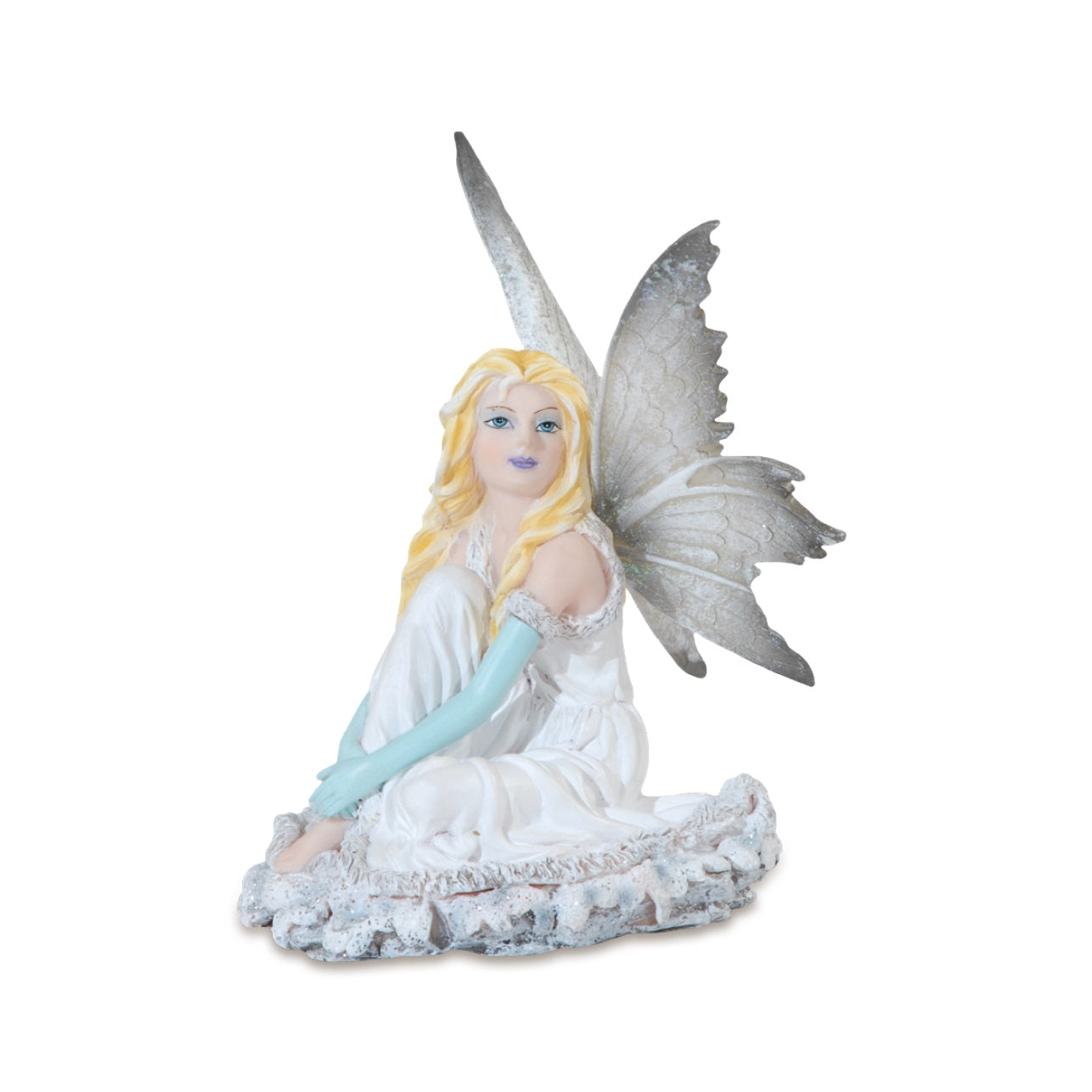 Fata d'inverno ELONI seduta sulla neve, 14,5cm, Fairy Land