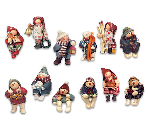 "Fortune Folk" SNOW TIME amici nella neve 6cm 12 assortiti