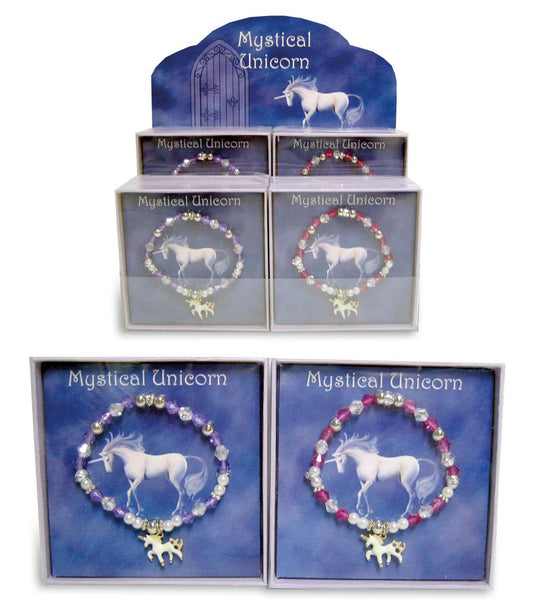 Unicorno "portafortuna dei desideri" Bracciali 9,7cm (disponibile anche display con 12 pezzi)